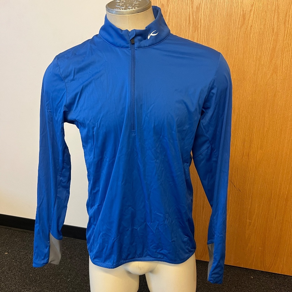 Kjus Men's Dorian Half-Zip - Blue/Grey - Size Medium